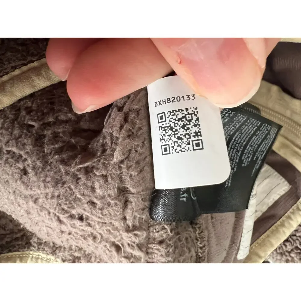 The North Face Kids Sherpa Fleece Zip Hoodie Neutral Taupe Brown Size 5